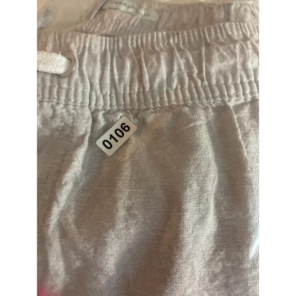 Tenth + Ocean Mens XL Washable Linen Blend Drawstring Shorts Light Grey Casual - Picture 5 of 5